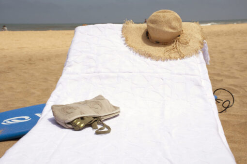 Zellijes Fringed Bath Towels