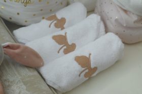 Lot de 3 lavettes brodées