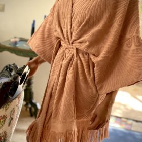 Peignoir kimono avec franges / Art Déco