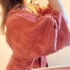 Kimono bathrobe with fringes