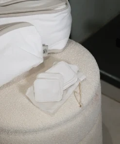 LINGETTES DEMAQUILLANTES COTON 100% (x12 avec bourse) - Ihsun